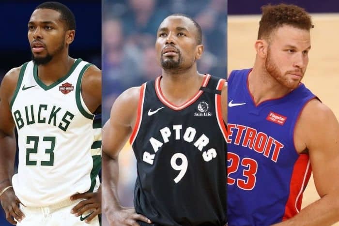 Sterling Brown, Serge Ibaka and Blake Griffin