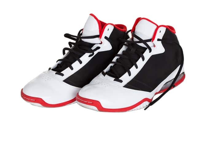 Pair of basketball shoes