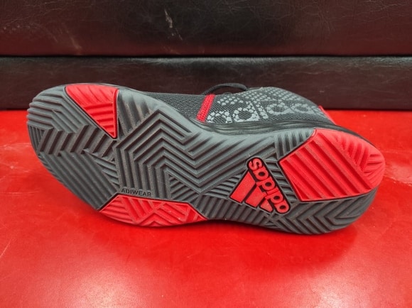 outsole of an addias basketball shoe