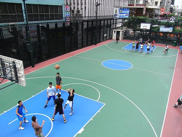 hard court basketball court
