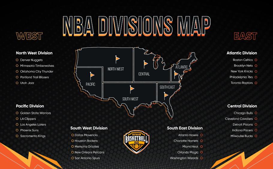 nba divisions map