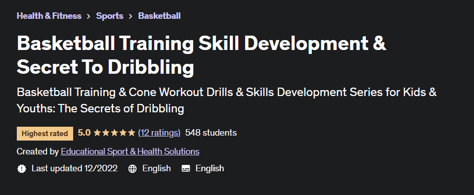 basketball training skill development and secret to dribbling udemy course