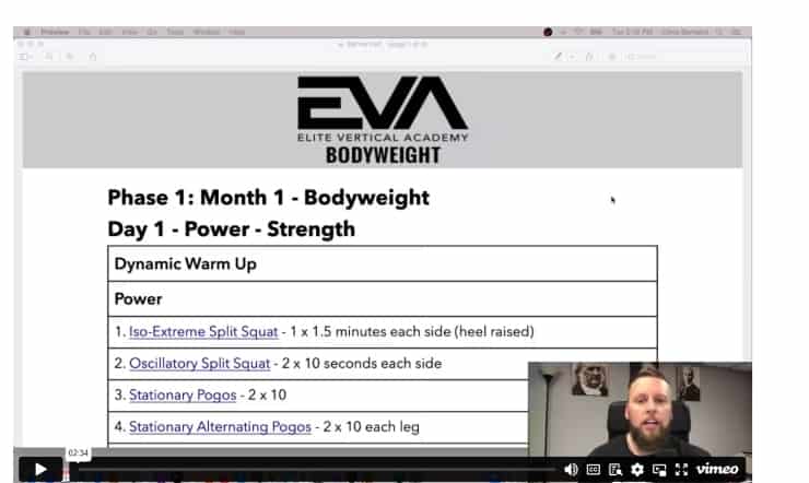 eva bodyweight program for 
